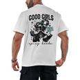 Good Girls Read Spicy Skeleton Book Club Men's Back Print T-Shirt