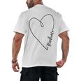 Graduate Heart Shirt Graduation Men's Back Print T-Shirt