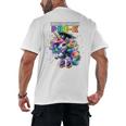 Graduation Pre-K Unicorn Roller Skate Girls Preschool Grad Men's Back Print T-Shirt