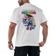 Graduation Preschool Unicorn Roller Skate Girls Pre-K Grad Men's Back Print T-Shirt