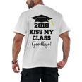 GraduationShirt Kiss My Class 2018 Goodbye Men's Back Print T-Shirt