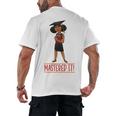 Graduation Woman Tshirt Black Melanin Masters Degree Men's Back Print T-Shirt