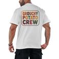 Grouchy Potato Crew Introvert Sarcasm Premium Tri-Blend Men's Back Print T-Shirt
