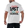 Happy Last Day Of School Kids Teacher Student Graduation Men's Back Print T-Shirt