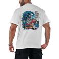 Hot Tea & Spicy Books Skeleton Reader Men's Back Print T-Shirt
