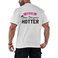 Hotter By One Degree Class Of 2018 Graduation T-Shirt Men's Back Print T-Shirt