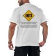 INTJ Warnings Architect Personality Type Introvert Men's Back Print T-Shirt INTJ Warnings Architect Personality Type Introvert Men's Back Print T-Shirt