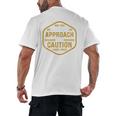 Introvert Approach With Caution For Introverted People Men's Back Print T-Shirt Introvert Approach With Caution For Introverted People Men's Back Print T-Shirt