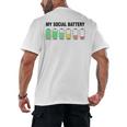 Introvert Cute My Social Battery Raglan Baseball Tee Men's Back Print T-Shirt