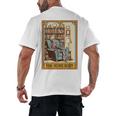 Introvert Homebody Awkward Skeleton The Homebody Tarot Card Men's Back Print T-Shirt
