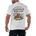 Introverted Book Club Member Anti Social Reader Men's Back Print T-Shirt