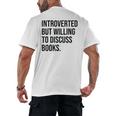 Introverted Bookworm Books Introvert Men's Back Print T-Shirt Introverted Bookworm Books Introvert Men's Back Print T-Shirt