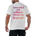 Introverted Willing To Discuss Housecat Introvert Men's Back Print T-Shirt Introverted Willing To Discuss Housecat Introvert Men's Back Print T-Shirt