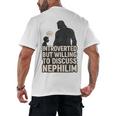 Introverted But Willing To Discuss Nephilim Tee Men's Back Print T-Shirt Introverted But Willing To Discuss Nephilim Tee Men's Back Print T-Shirt