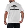 I Make Jokes When Im Uncomfortable Sarcastic Introvert Men's Back Print T-Shirt I Make Jokes When Im Uncomfortable Sarcastic Introvert Men's Back Print T-Shirt
