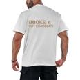 Jolabokaflod Because Books And Hot Chocolate T-Shirt Men's Back Print T-Shirt