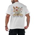 Just One More Chapter Open Book Flowers Men's Back Print T-Shirt