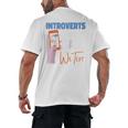 We Just Text Introvert For Quiet People Raglan Baseball Tee Men's Back Print T-Shirt We Just Text Introvert For Quiet People Raglan Baseball Tee Men's Back Print T-Shirt