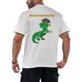 Kids Cute Graduation Dinosaur Smarty Saurus Kinder VPK Pre-k Grad Men's Back Print T-Shirt