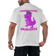Kids Kindergarten Graduation Idea For Girls Dinosaur Men's Back Print T-Shirt