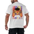 Kindergarten Graduation Level Complete Gamer Graduation Kids Men's Back Print T-Shirt