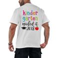 Kindergarten Nailed It 2018 Class Graduation T-Shirt Men's Back Print T-Shirt