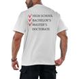 Master's Degree Graduation Graduate Men's Back Print T-Shirt