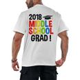 Middle School Graduation Class Of 2018 Shirt Men's Back Print T-Shirt
