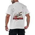 Murder Mystery And a Cup Of Tea Book Humor Men's Back Print T-Shirt