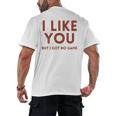 I Like You But Got No Game Introvert Minimalist Joke Men's Back Print T-Shirt I Like You But Got No Game Introvert Minimalist Joke Men's Back Print T-Shirt