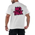 No Small Talk Zone – Introvert Quote Men's Back Print T-Shirt No Small Talk Zone – Introvert Quote Men's Back Print T-Shirt