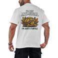 Not Anti Social Im Just A Turtle Sarcastic Introvert Humor Premium Tri-Blend Men's Back Print T-Shirt Not Anti Social Im Just A Turtle Sarcastic Introvert Humor Premium Tri-Blend Men's Back Print T-Shirt