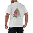 Oh What Fun It Is To Read Book Christmas Tree Premium Tri-Blend Men's Back Print T-Shirt
