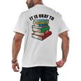 It Is Okay To Be a Grumpy Old Man Book Lover Premium Men's Back Print T-Shirt
