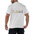 The Perfect Weekend Camping Essentials Wine Books Campfire Men's Back Print T-Shirt