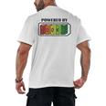 Powered By Books Bookworm Librarian Reading Men's Back Print T-Shirt