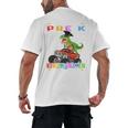 Pre k Graduation 2025 Pre-k Kindergarten Graduate Dinosaur Premium Tri-Blend Men's Back Print T-Shirt