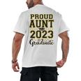 Proud Aunt Of A 2023 Graduate Family Matching Graduation Men's Back Print T-Shirt