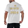Proud Big Sister Of Two 2024 Graduate Class 2024 Graduation Premium Men's Back Print T-Shirt