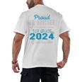 Proud Little Brother Of 5th Grade Graduate 2024 Graduation Premium Men's Back Print T-Shirt