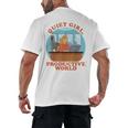 Quiet Girl Productive World Introvert Office Staff Secretary Men's Back Print T-Shirt Quiet Girl Productive World Introvert Office Staff Secretary Men's Back Print T-Shirt