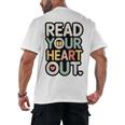 Read Your Heart Out Book Lover Quote Men Women Men's Back Print T-Shirt