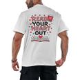 Read Your Heart Out Love Book Valentine Teacher Bookworm Men's Back Print T-Shirt Read Your Heart Out Love Book Valentine Teacher Bookworm Men's Back Print T-Shirt