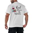 Read Between The Wines Im Just a Girl Who Loves Books & Wine Men's Back Print T-Shirt