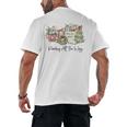 Reading All The Way Christmas Book Lover For Women And Teens Men's Back Print T-Shirt