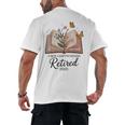 Retired 2025 A New Chapter Begins Retirement Teacher Book Men's Back Print T-Shirt