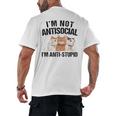 Sarcasm Cat Sarcastic Introvert Antisocial Cat Lover Men's Back Print T-Shirt Sarcasm Cat Sarcastic Introvert Antisocial Cat Lover Men's Back Print T-Shirt