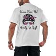 I Came I Saw I Had Anxiety So I Left Messy Bun Introvert Men's Back Print T-Shirt