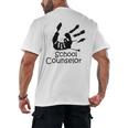 School Counselor t Shirt School Teacher Graduation Idea Men's Back Print T-Shirt