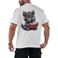 Scottish Terrier Reading a Book Dog Men's Back Print T-Shirt